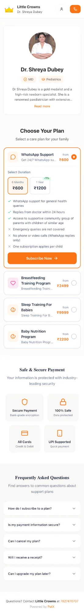 PatX Doctor Page Preview